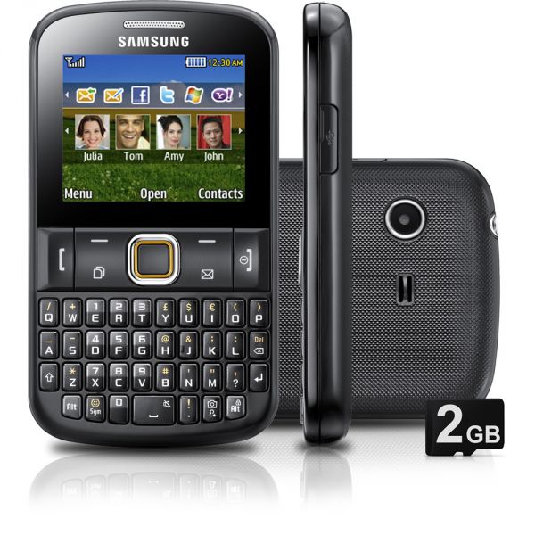 Celular Samsung Ch@t 222 Camera VGA MP3 teclado QWERTY